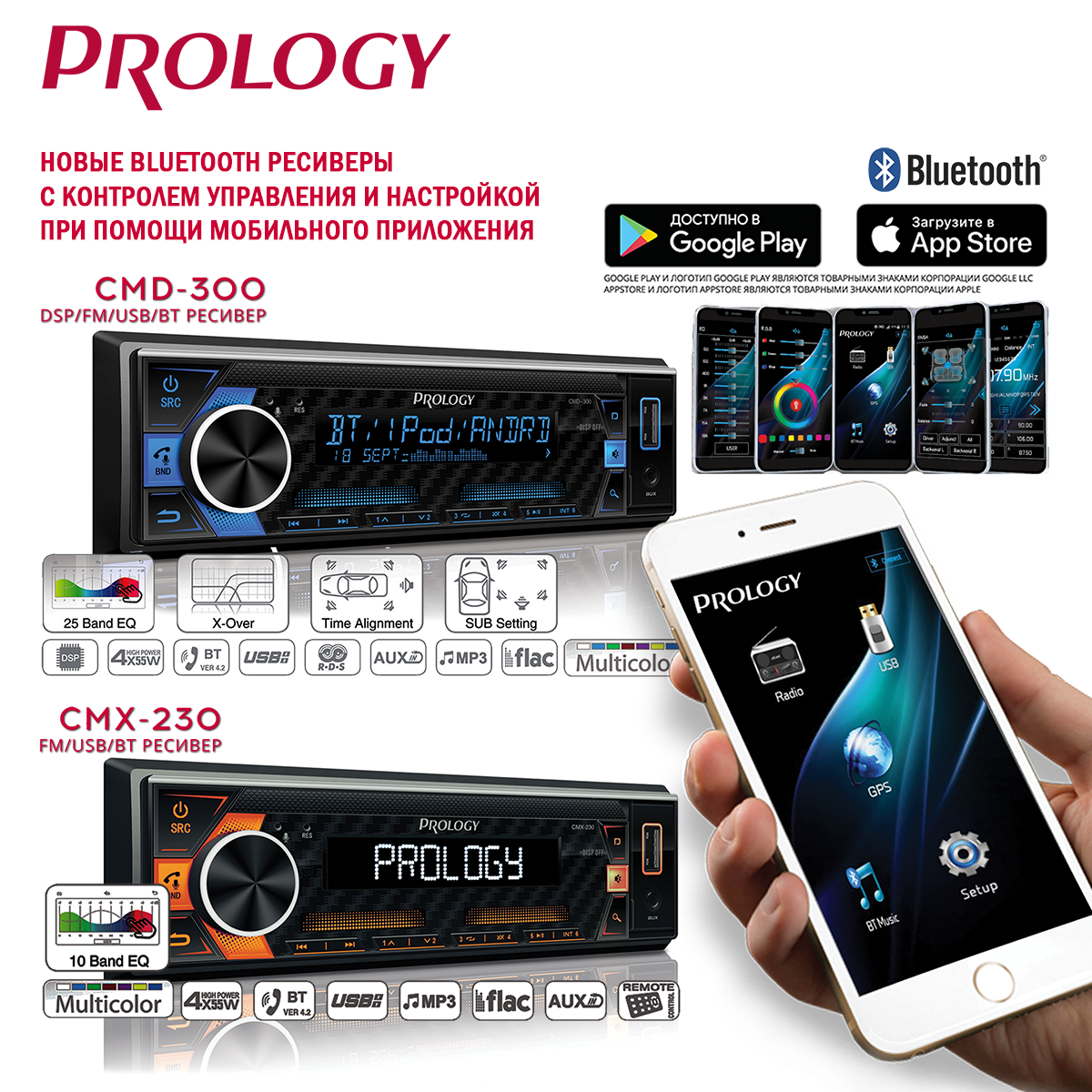 Bluetooth ресиверы PROLOGY CMX-230 и PROLOGY CMD-300 с новой прошивкой v.5.6   уже в Продаже!